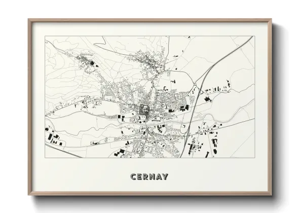 Une affiche de carte sur Cernay