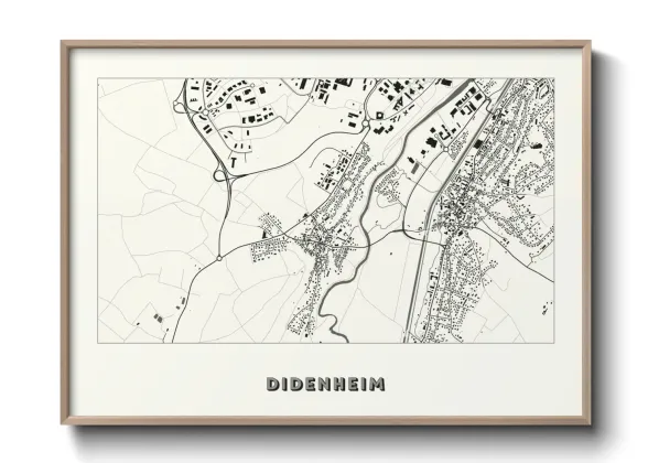 Une affiche de carte sur Didenheim