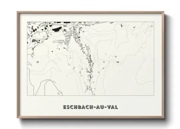 Une affiche de carte sur Eschbach-au-Val
