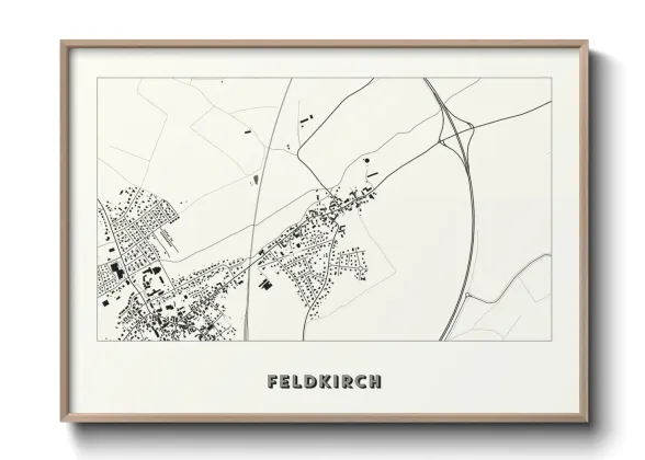Une affiche de carte sur Feldkirch