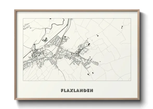 Une affiche de carte sur Flaxlanden