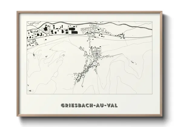 Une affiche de carte sur Griesbach-au-Val