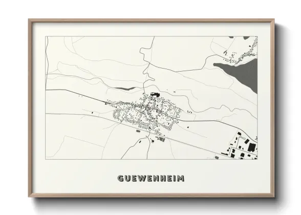 Une affiche de carte sur Guewenheim