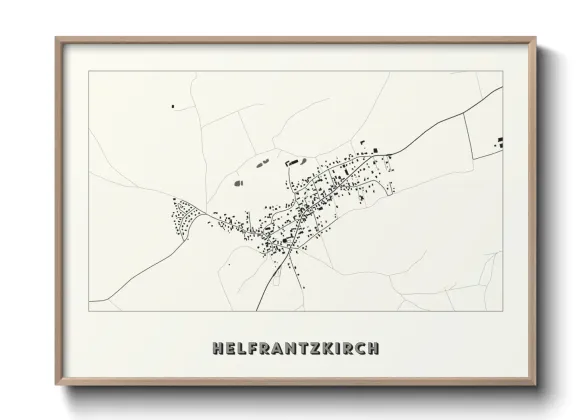 Une affiche de carte sur Helfrantzkirch