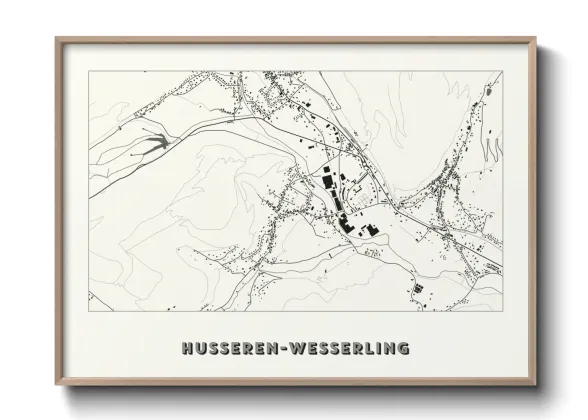 Une affiche de carte sur Husseren-Wesserling