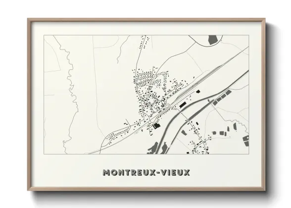 Une affiche de carte sur Montreux-Vieux