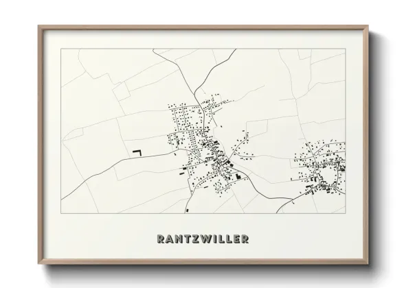Une affiche de carte sur Rantzwiller