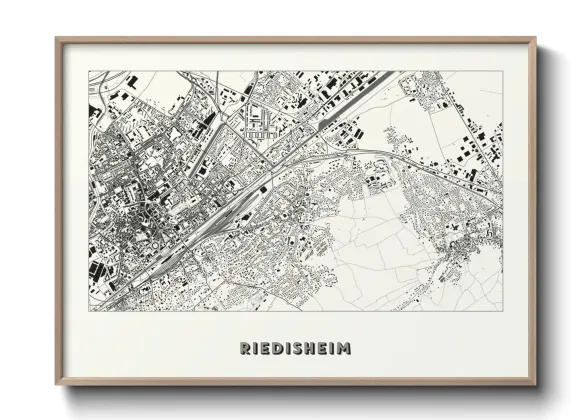 Une affiche de carte sur Riedisheim