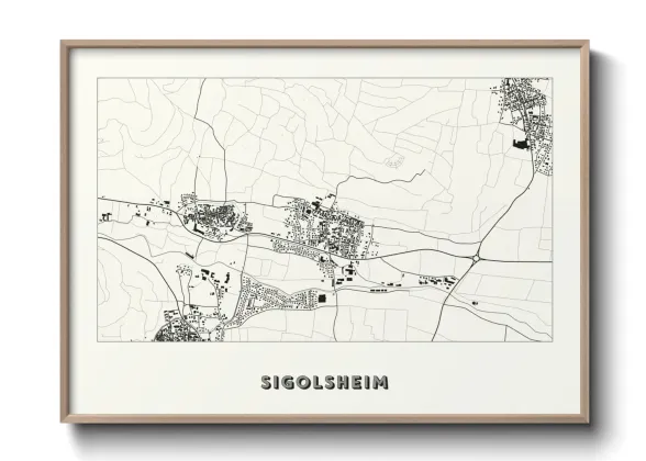 Une affiche de carte sur Sigolsheim