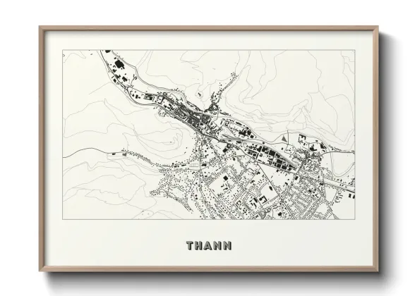 Une affiche de carte sur Thann