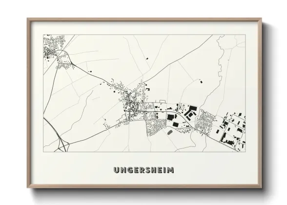 Une affiche de carte sur Ungersheim