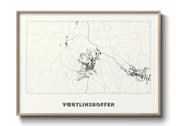 Une affiche de carte sur Vœgtlinshoffen