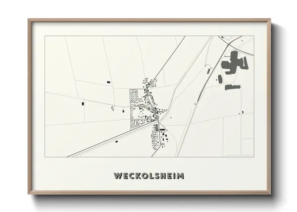 Une affiche de carte sur Weckolsheim