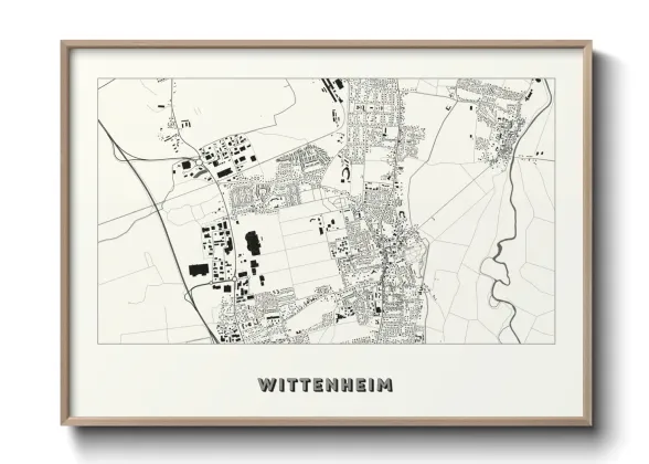 Une affiche de carte sur Wittenheim