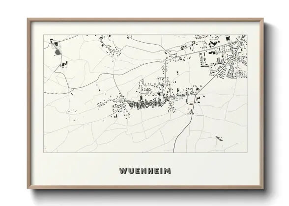 Une affiche de carte sur Wuenheim