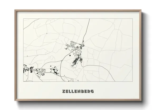 Une affiche de carte sur Zellenberg