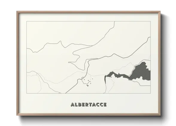 Une affiche de carte sur Albertacce