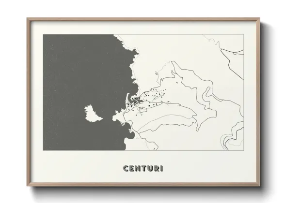 Une affiche de carte sur Centuri