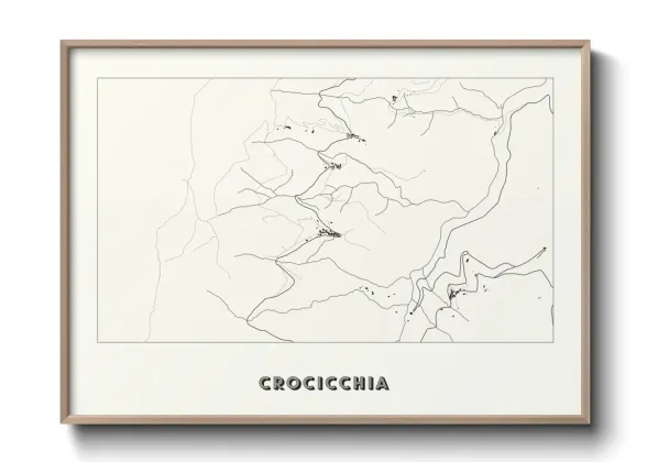 Une affiche de carte sur Crocicchia