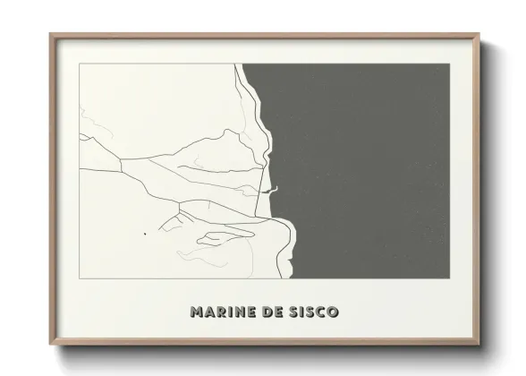 Une affiche de carte sur Marine de Sisco