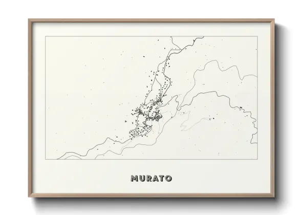 Une affiche de carte sur Murato