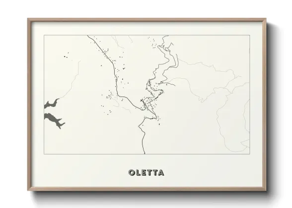 Une affiche de carte sur Oletta
