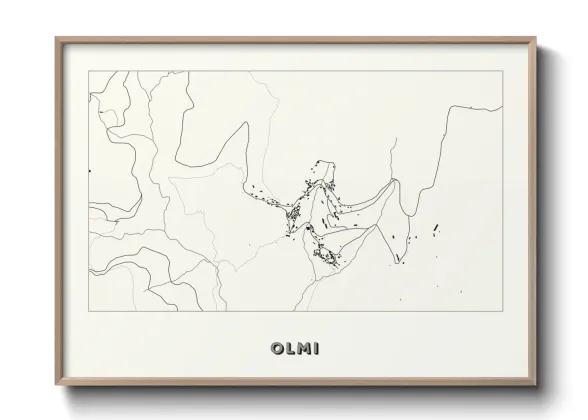 Une affiche de carte sur Olmi