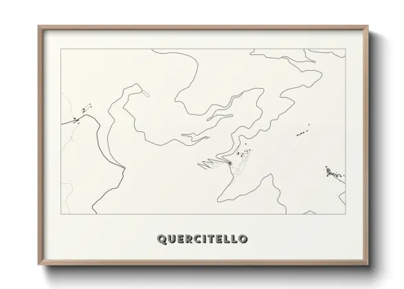 Une affiche de carte sur Quercitello