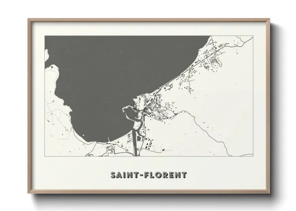 Une affiche de carte sur Saint-Florent