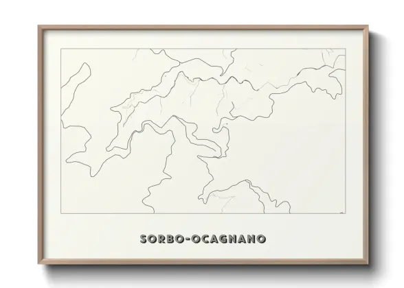 Une affiche de carte sur Sorbo-Ocagnano