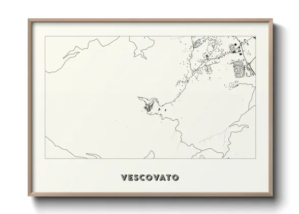 Une affiche de carte sur Vescovato