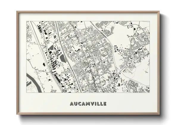 Une affiche de carte sur Aucamville