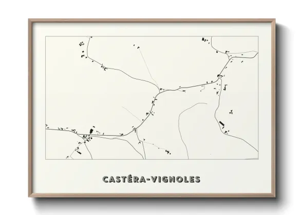 Une affiche de carte sur Castéra-Vignoles