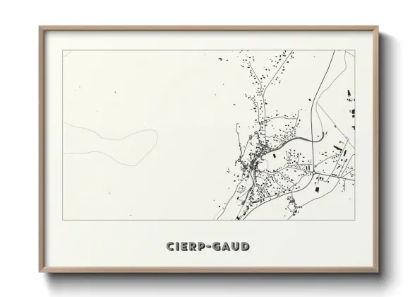 Une affiche de carte sur Cierp-Gaud