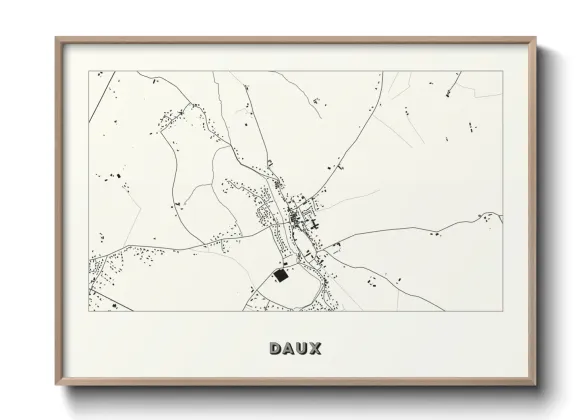 Une affiche de carte sur Daux