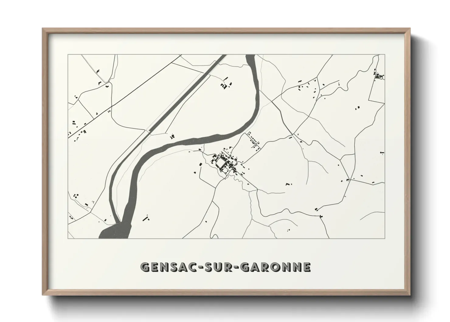 Un poster carteGensac-sur-Garonne