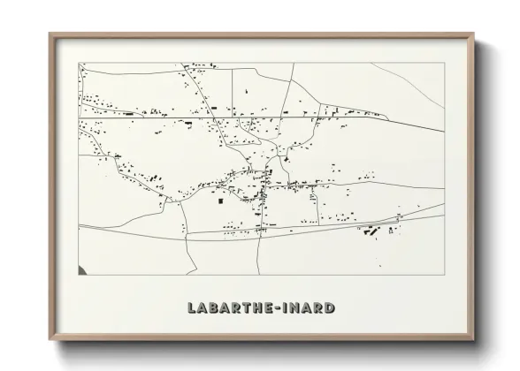 Une affiche de carte sur Labarthe-Inard