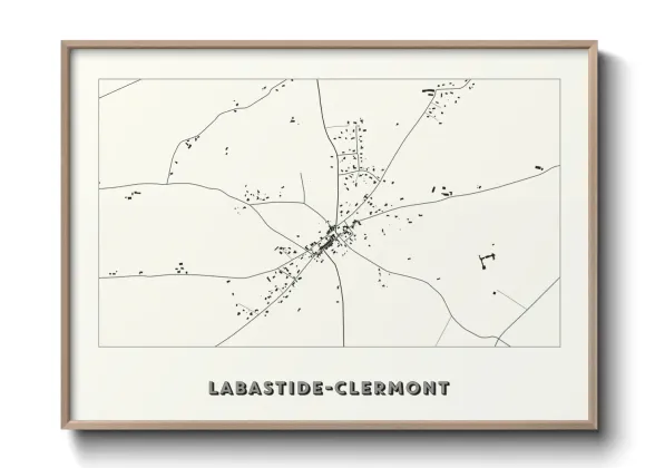 Une affiche de carte sur Labastide-Clermont