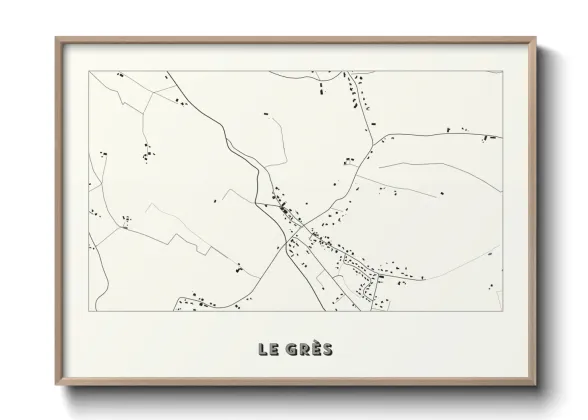 Une affiche de carte sur Le Grès