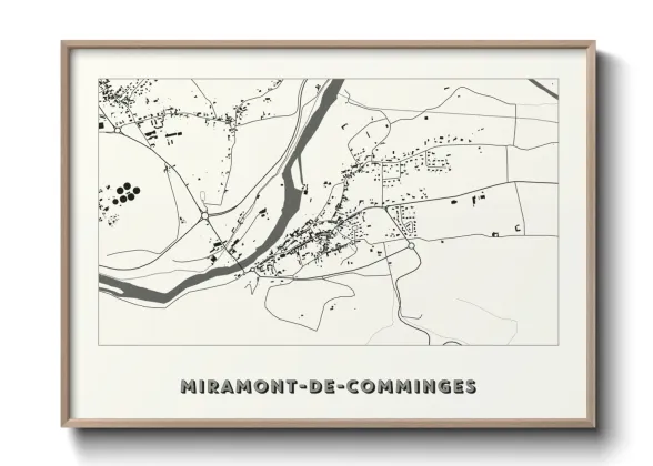 Une affiche de carte sur Miramont-de-Comminges