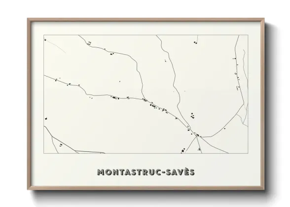 Une affiche de carte sur Montastruc-Savès