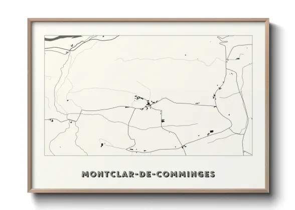Une affiche de carte sur Montclar-de-Comminges