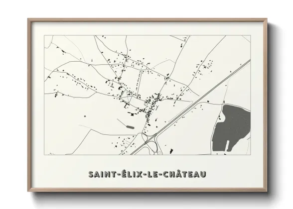 Une affiche de carte sur Saint-Élix-le-Château