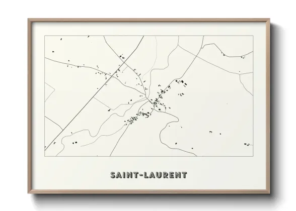 Une affiche de carte sur Saint-Laurent