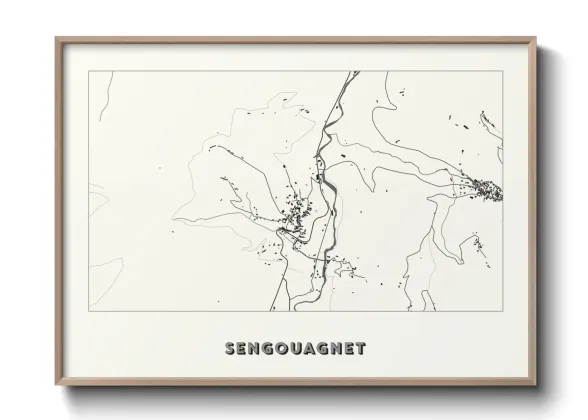 Une affiche de carte sur Sengouagnet