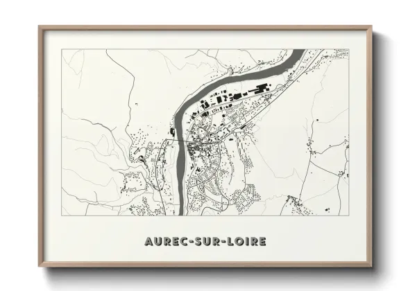 Une affiche de carte sur Aurec-sur-Loire
