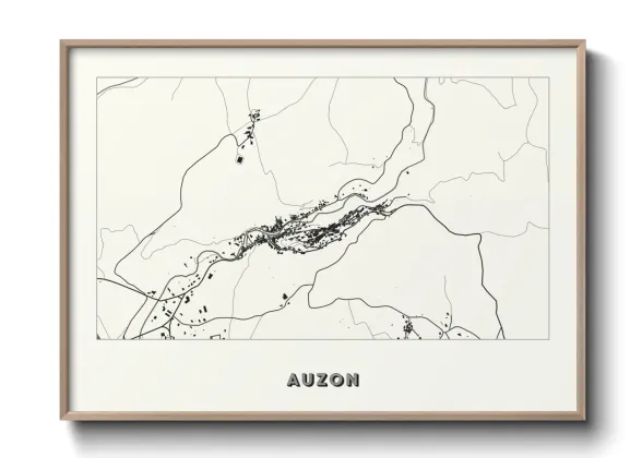 Une affiche de carte sur Auzon