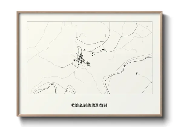 Une affiche de carte sur Chambezon