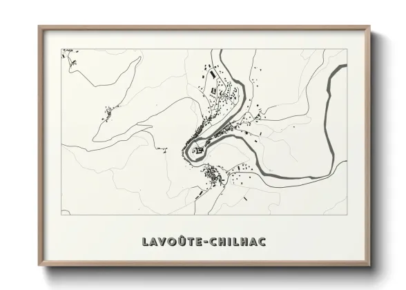 Une affiche de carte sur Lavoûte-Chilhac
