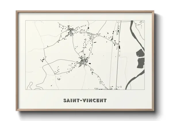 Une affiche de carte sur Saint-Vincent